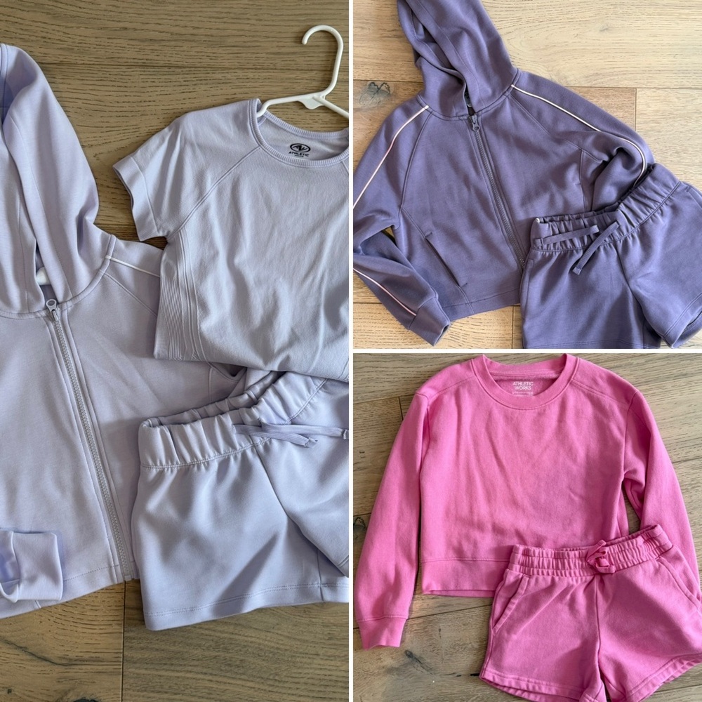 Kids Active/Lounge Sets - Purple and Pink